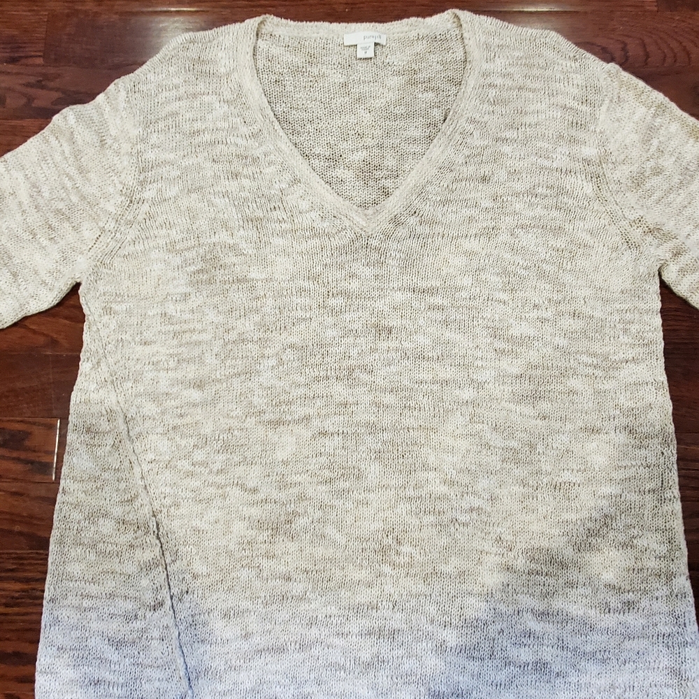 Purejill v-neck all cotton size m pretty sweater